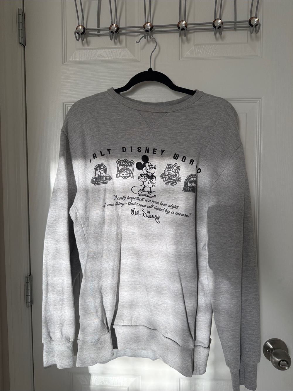 Disney Grey Mickey Mouse Graphic Crewneck Sweatshirt